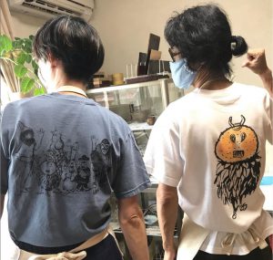 KOKUZO SUZURI　ウルシオさんとラッカさんTシャツ