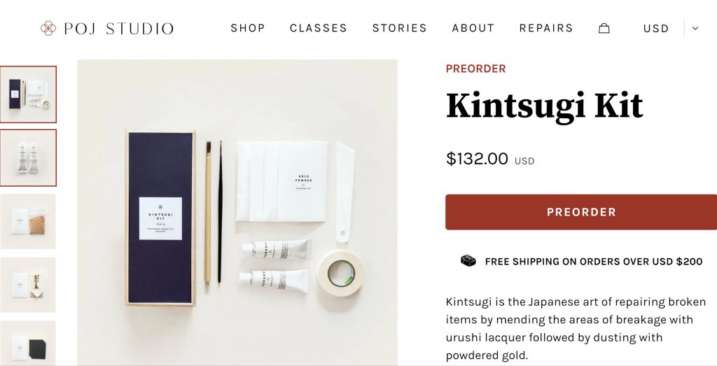 海外発送対応の金継セット　Recommended Kintsugi kits for international shipping